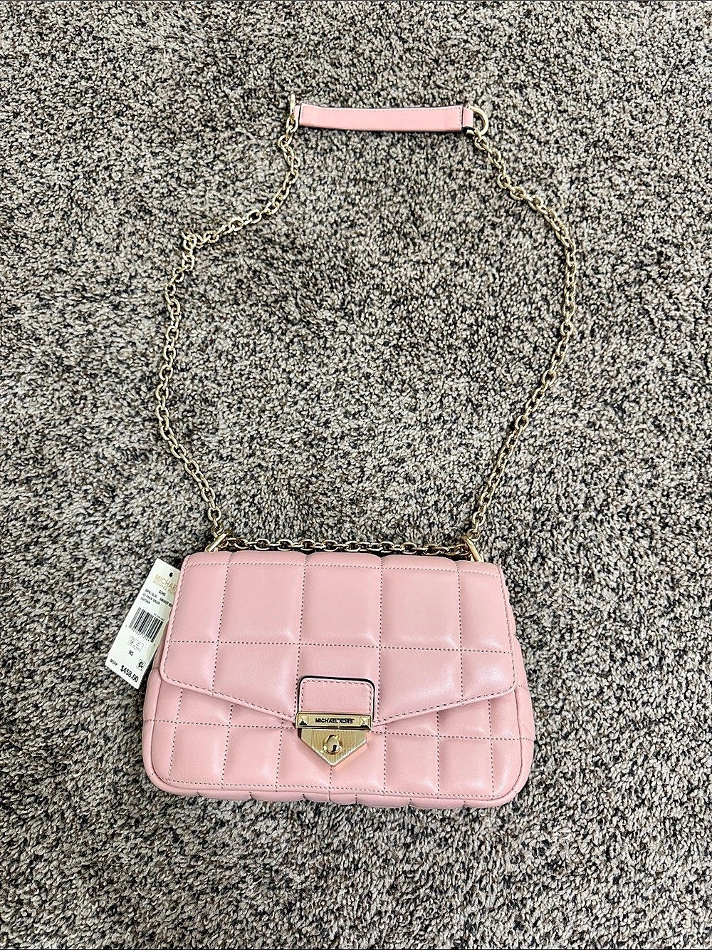 Michael Kors Jet Set Charm Quilted Shoulder Bag in Pink